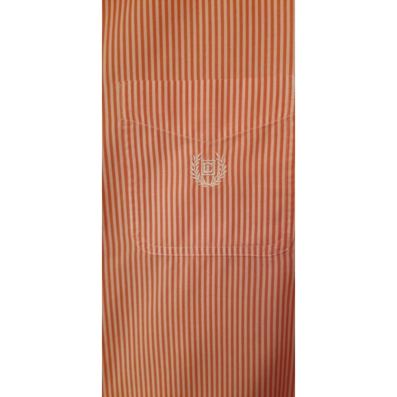 Men's Ralph Lauren Chaps Shirt  Medium EASY CARE Striped Short Sleeve Button - Picture 2 of 5